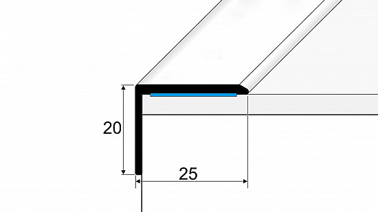 Schodový profil 25 x 20 mm (samolepiaci) | dyhovaný
