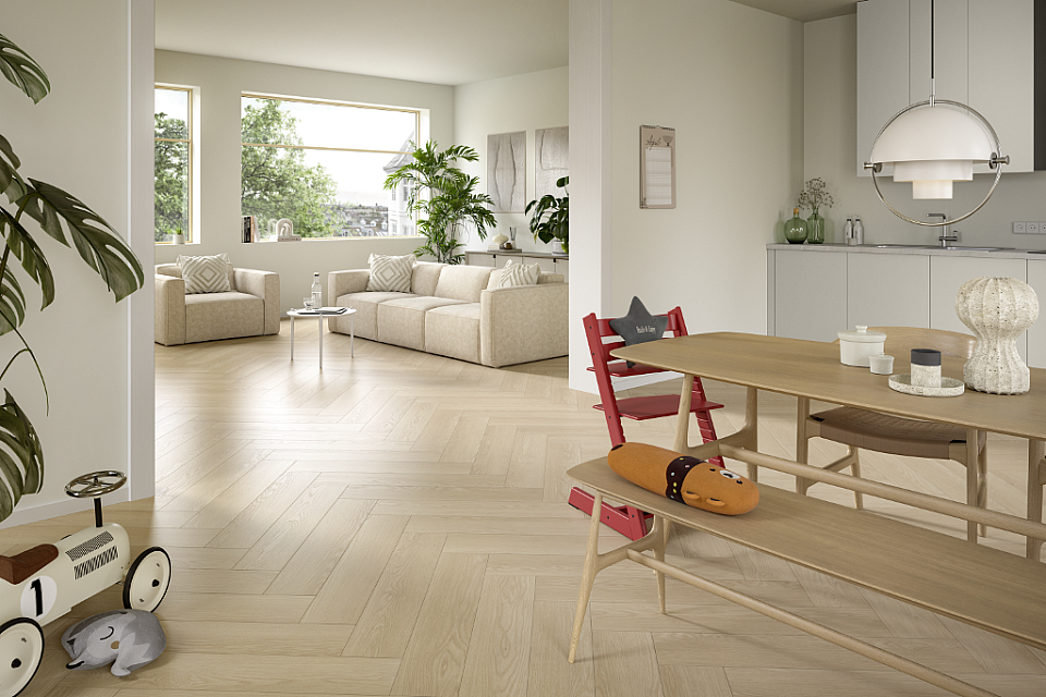 EGGER E-motion herringbone 32 Dub baronia pieskový EL2133