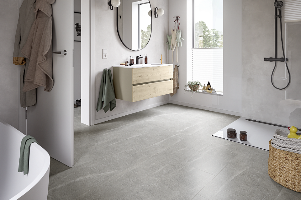 EGGER E-motion aqua plus Mramor candela svetlosivý ELF243