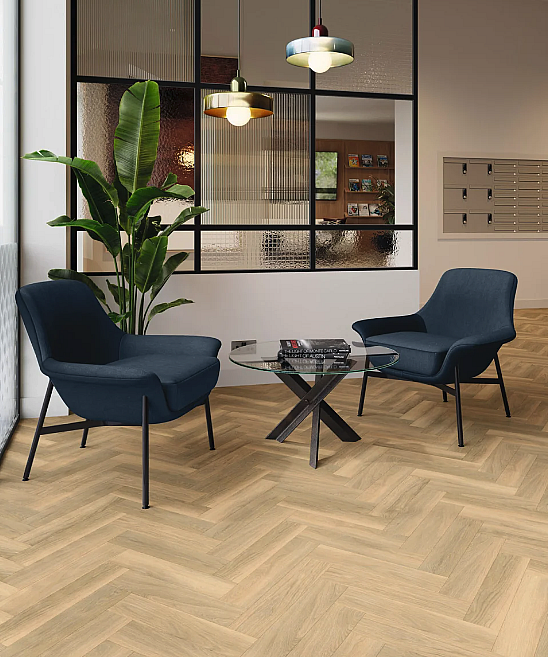 AMTICO FIRST Wood herringbone Sun washed oak 1P104