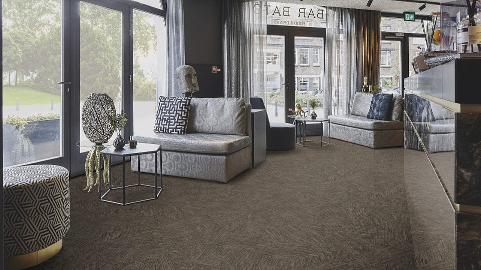 FORBO Flotex Planks Frameweave Sepia 142003