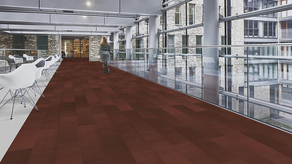 FORBO Flotex Planks Boxcross Crimson 133016