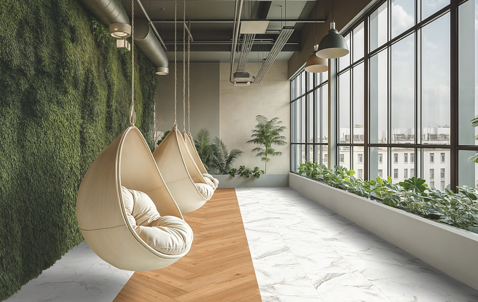 GERFLOR Creation 55 White marble GERC55 1743