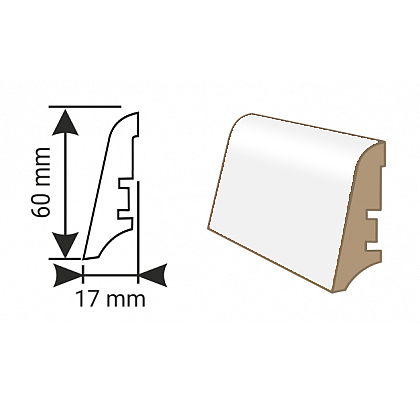 MDF lišta KP 60 00088