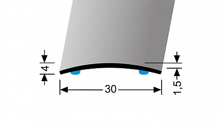 Prechodový profil 30 mm, oblý (samolepiaci) | nivelácia 0 - 3 mm | Küberit 459 SK