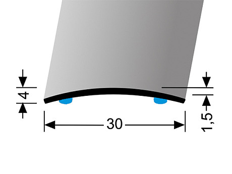 Prechodový profil 30 mm, oblý (samolepiaci) | nivelácia 0 - 3 mm | Küberit 459 SK