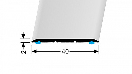 Prechodový profil 40 mm, plochý (samolepiaci) | Küberit 441 SK