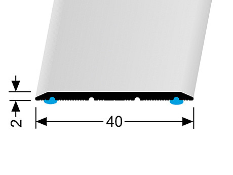 Prechodový profil 40 mm, plochý (samolepiaci) | Küberit 441 SK