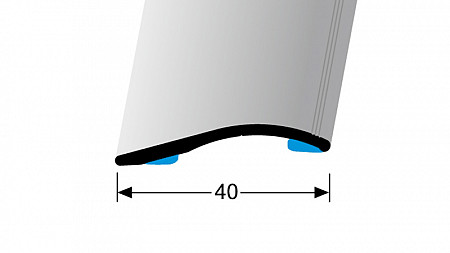 Prechodový profil 40 mm, oblý (samolepiaci) | nivelácia 0 - 18 mm | Küberit 248 SK