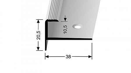 Schodový profil pre krytiny do 10,5 mm (skrutkovací) | Küberit 811