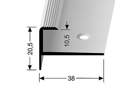 Schodový profil pre krytiny do 10,5 mm (skrutkovací) | Küberit 811
