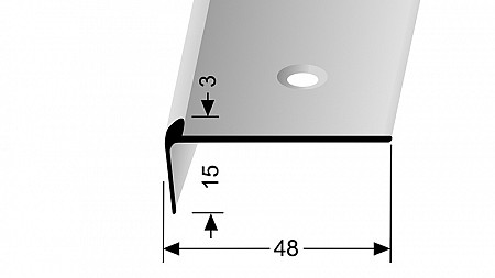 Schodový profil pre krytiny do 3 mm (skrutkovací) | Küberit 860