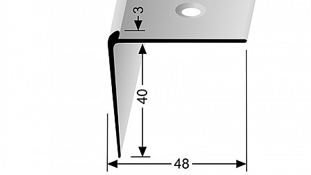 Schodový profil pre krytiny do 3 mm (skrutkovací) | Küberit 862