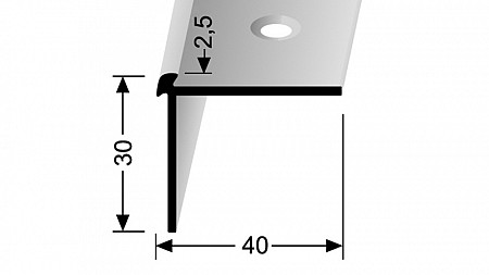 Schodový profil pre krytiny do 2,5 mm (skrutkovací) | Küberit 870