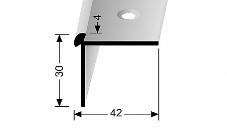 Schodový profil pre krytiny do 4 mm (skrutkovací) | Küberit 872