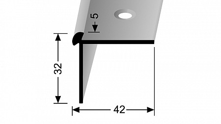 Schodový profil pre krytiny do 5 mm (skrutkovací) | Küberit 873