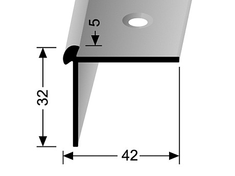 Schodový profil pre krytiny do 5 mm (skrutkovací) | Küberit 873
