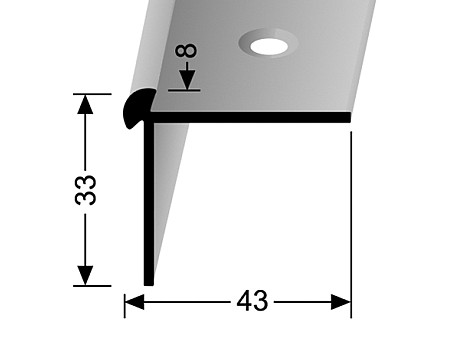 Schodový profil pre krytiny do 8 mm (skrutkovací) | Küberit 875