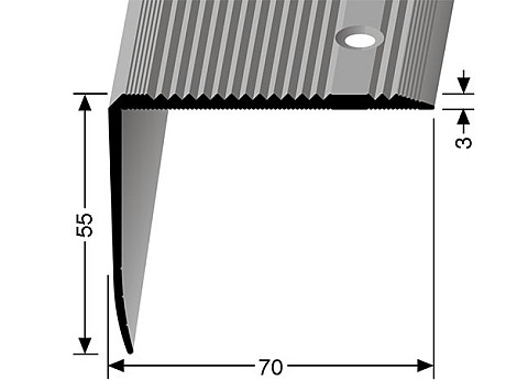 Schodový profil 70 x 55 mm (skrutkovací) | Küberit 530