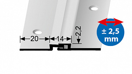 Dilatačný profil pre krytiny do 2 mm (skrutkovací) | Küberit 316