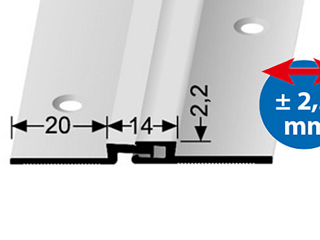 Dilatačný profil pre krytiny do 2 mm (skrutkovací) | Küberit 316