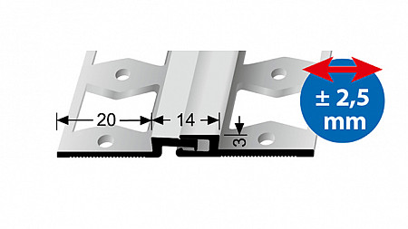Dilatačný profil pre krytiny do 3 mm (skrutkovací) | Küberit 317 G