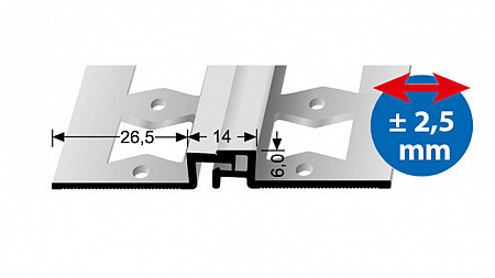 Dilatačný profil pre krytiny do 6 mm (skrutkovací) | Küberit 319 G