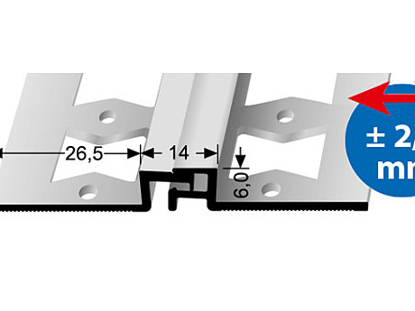 Dilatačný profil pre krytiny do 6 mm (skrutkovací) | Küberit 319 G