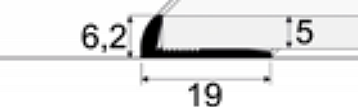 Ukončovací profil pre krytiny do 5 mm (skrutkovací) | Küberit 355