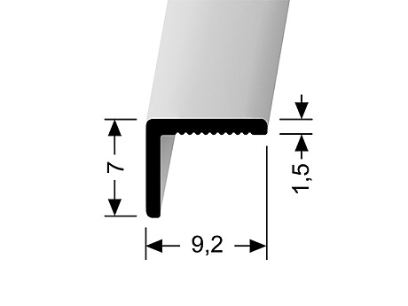 Ukončovací stenový profil 9,2 x 7 mm (nevŕtaný) | Küberit 279 U