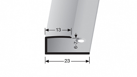 Ukončovací profil 13 mm pre krytiny od 6 do 7 mm (skrutkovací) | Küberit 011