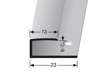 Ukončovací profil 13 mm pre krytiny od 6 do 7 mm (skrutkovací) | Küberit 011