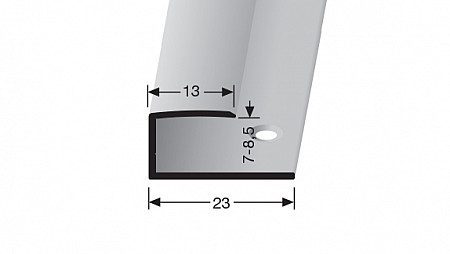 Ukončovací profil 13 mm pre krytiny od 7 do 8,5 mm (skrutkovací) | Küberit 010
