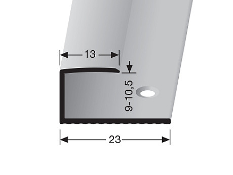 Ukončovací profil 13 mm pre krytiny od 9 do 10,5 mm (skrutkovací) | Küberit 012