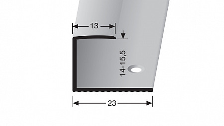 Ukončovací profil 13 mm pre krytiny od 14 do 15,5 mm (skrutkovací) | Küberit 015