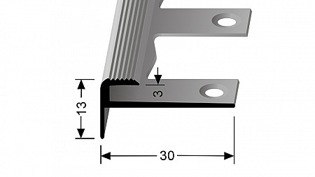 Schodový profil pre krytiny do 7 mm (pre ľahké ohýbanie)