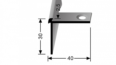 Schodový profil pre krytiny do 6,5 mm (pre ľahké ohýbanie)