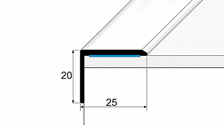 Schodový profil 25 x 20 mm (samolepiaci) | dyhovaný