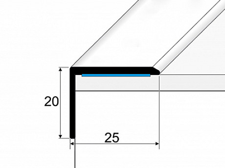 Schodový profil 25 x 20 mm (samolepiaci) | dyhovaný