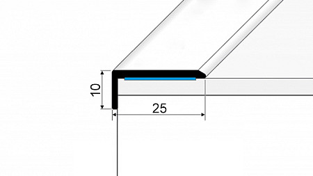 Schodový profil 25 x 10 mm (samolepiaci) | dyhovaný