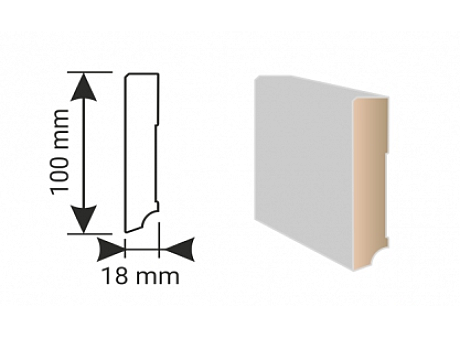 MDF lišta KP 100 00088