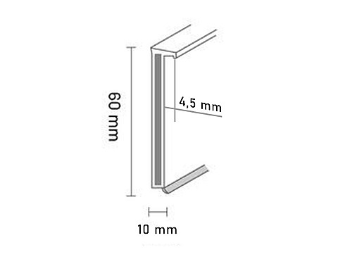 PVC lišta s jadrom DOLLKEN D 60 life top 1244