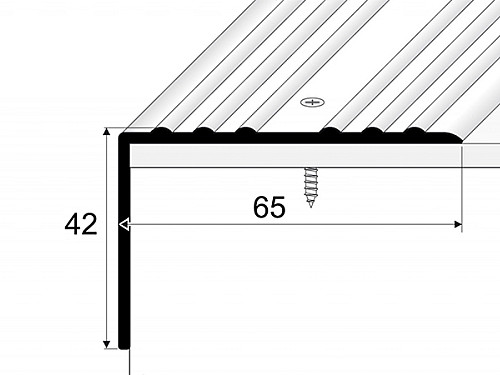 Schodový profil 65 x 42 mm (skrutkovací)