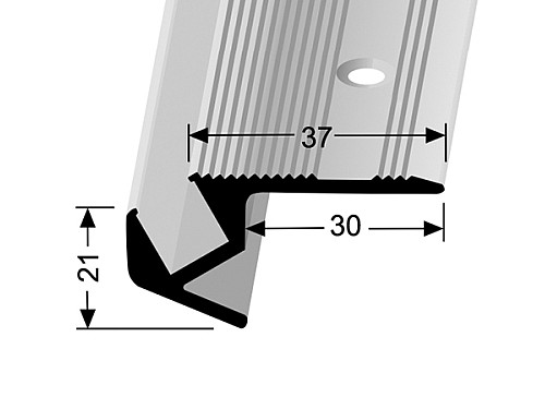 Schodový profil 37 x 21 mm pre LED osvetlenie (skrutkovací) | Küberit 891