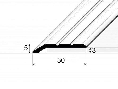 Prechodový ukončovací profil pre krytiny do 3 mm (samolepiaci)