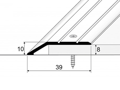 Prechodový ukončovací profil pre krytiny do 8 mm (skrutkovací)
