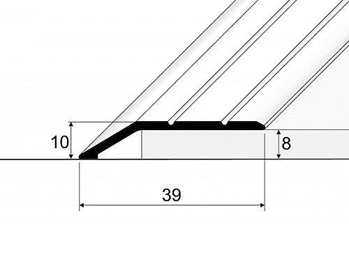 Prechodový ukončovací profil pre krytiny do 8 mm (samolepiaci)