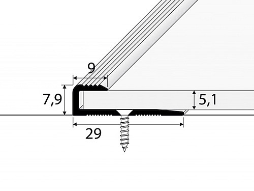 Ukončovací profil pre krytiny do 5 mm (skrutkovací)