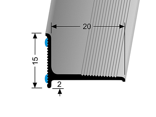 Ukončovací stenový profil 20 x 15 mm (samolepiaci) | Küberit 369 SK