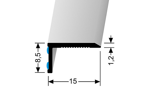 Ukončovací stenový profil 15 x 8,5 mm (samolepiaci) | Küberit 238 N/SK